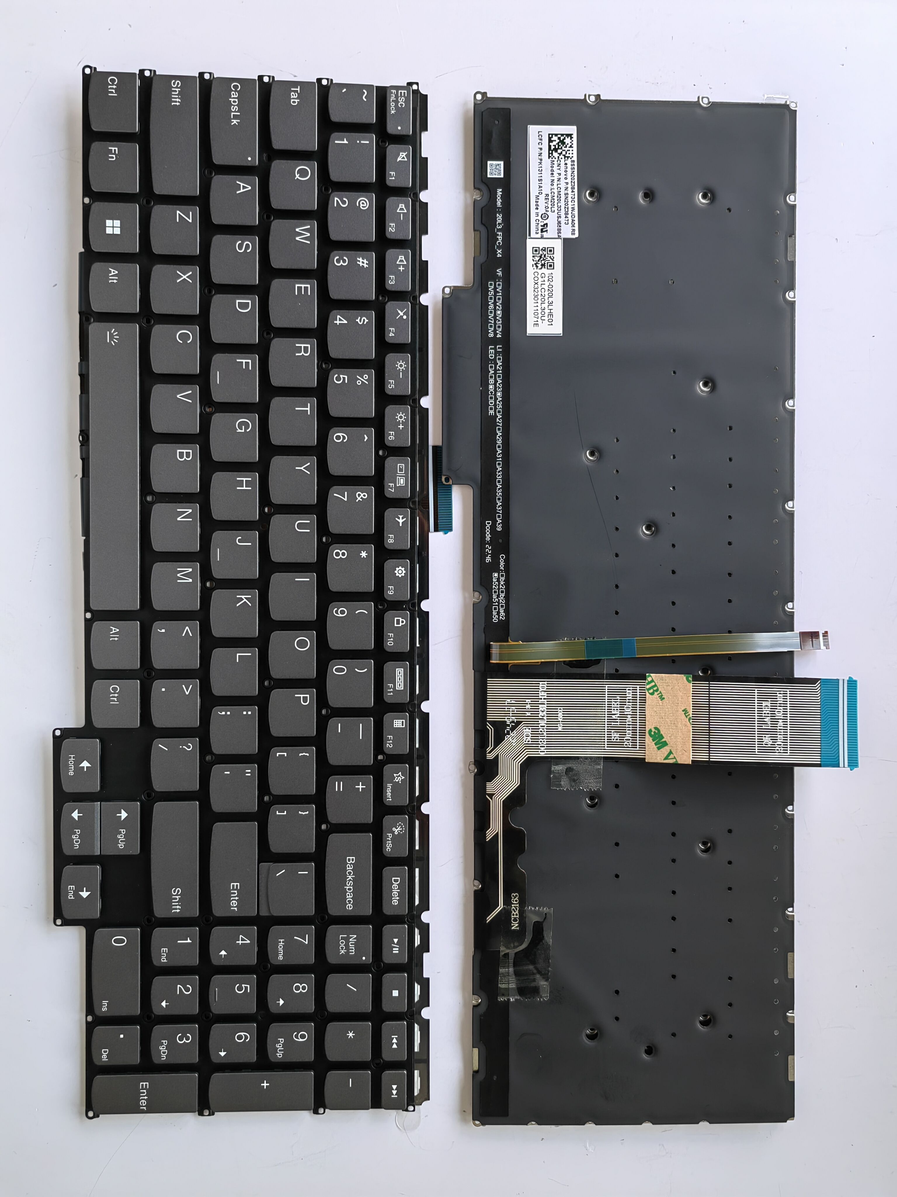 Picture of New Replacement Laptop Keyboard For LENOVO IdeaPad 5 Pro 16ARH7 2021 Grey Backlit (OEM) US Layout